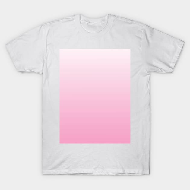 Light Pink to Dark Carnation Ombre Fade Sunset Gradient T-Shirt by squeakyricardo